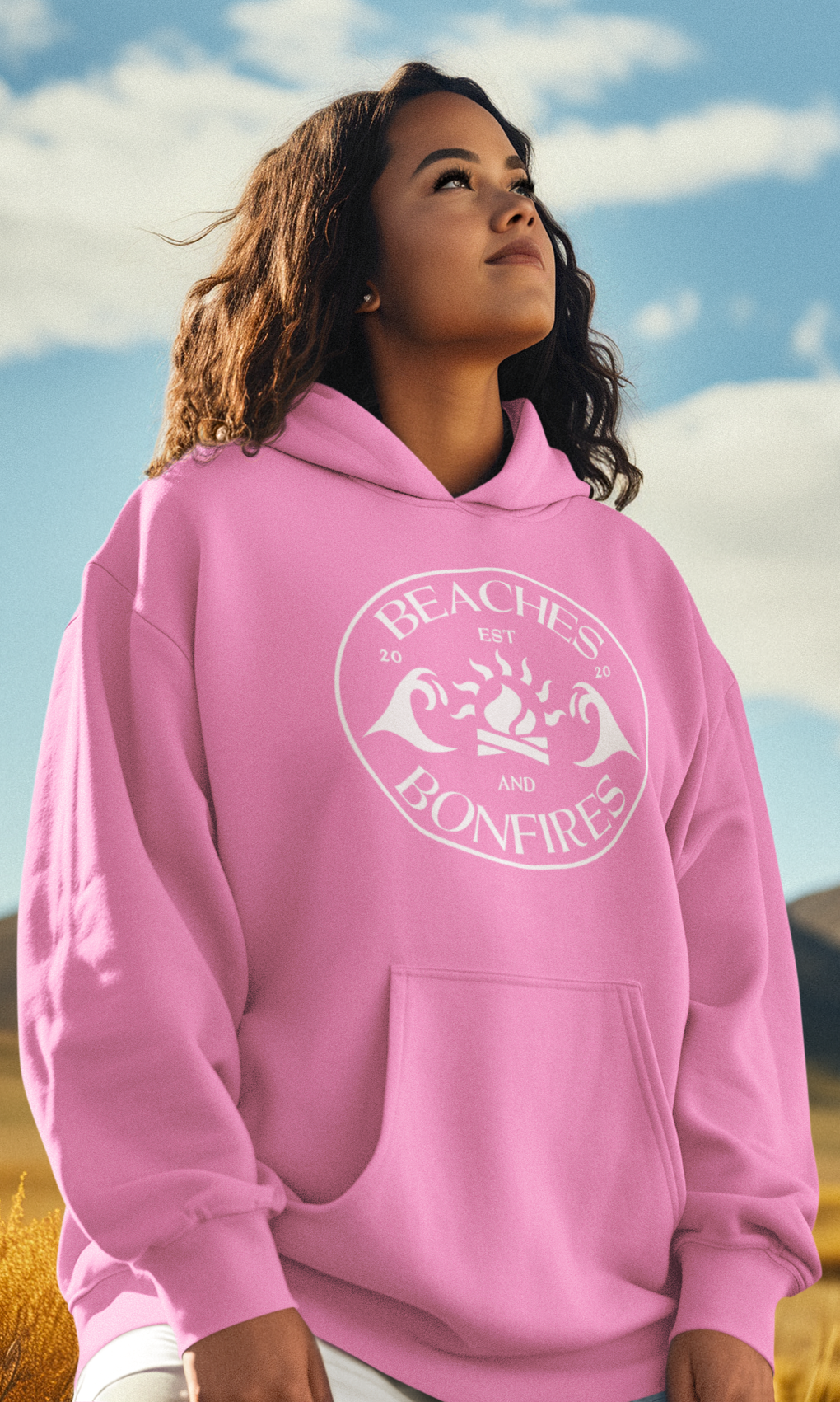 Beaches and Bonfires Hoodies