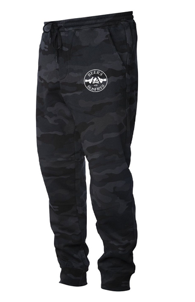 Beers Black Camo Fleece Sweat Pants Black Camo 2XL