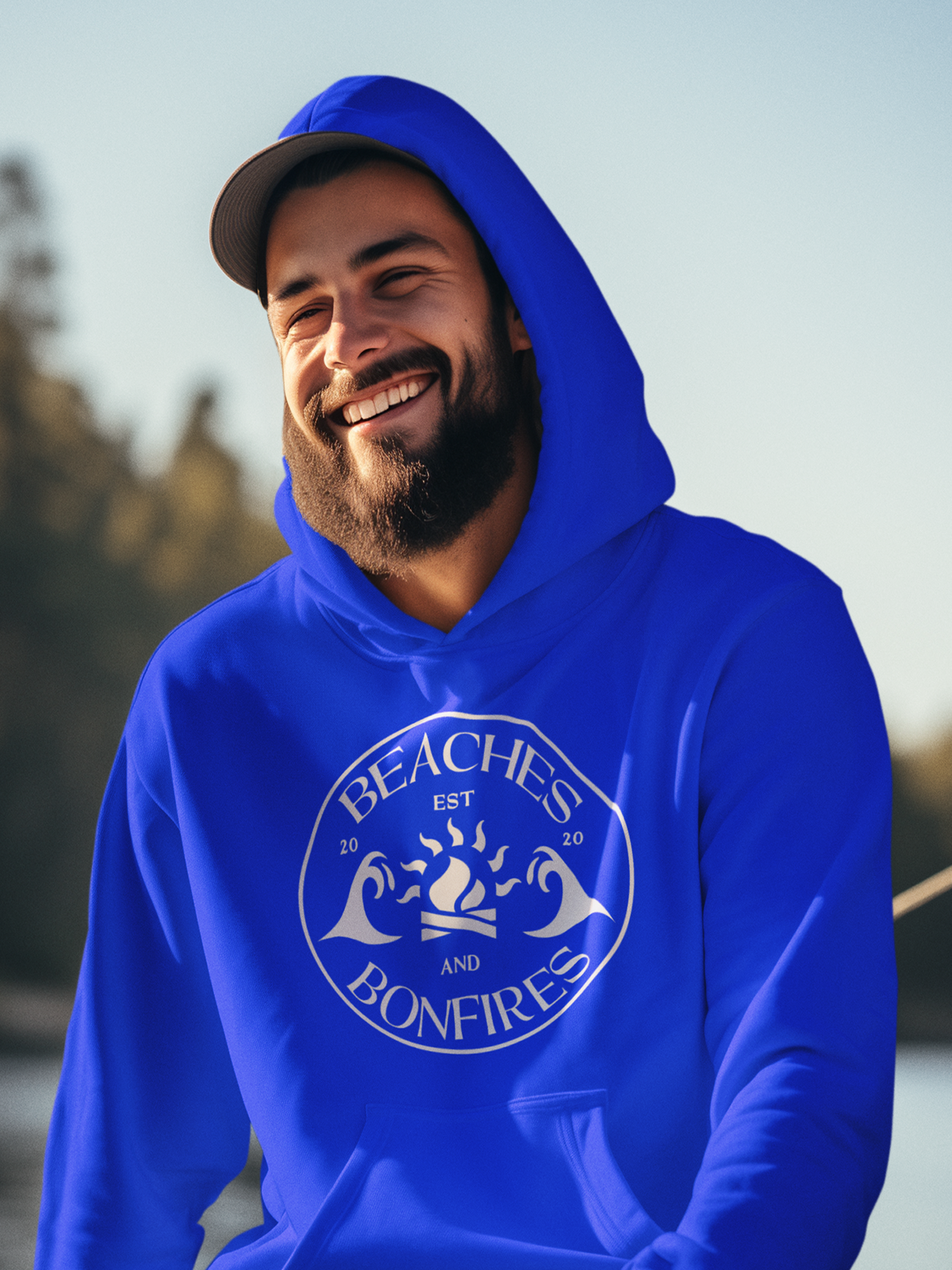 Beaches and Bonfires Hoodies